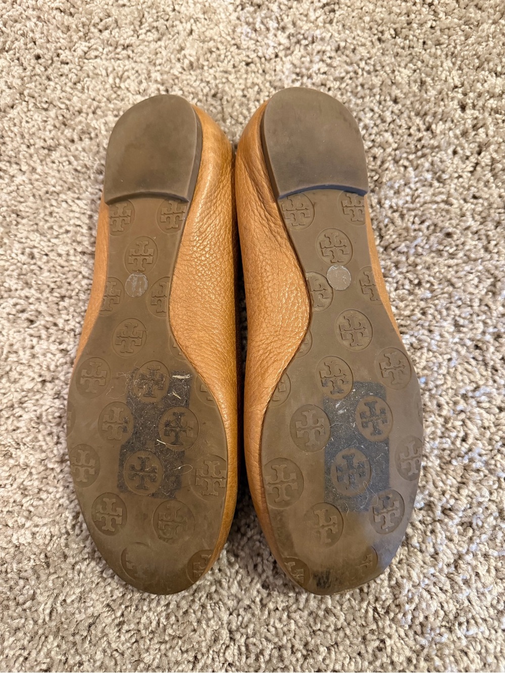 Tory Burch Tan leather Reva Flats Size 7 - Picture 7 of 8